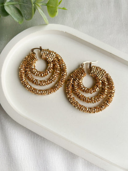 Golden Hoop Earrings