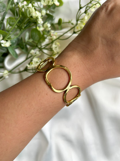 Mystic Circles Brass Cuff Bracelet