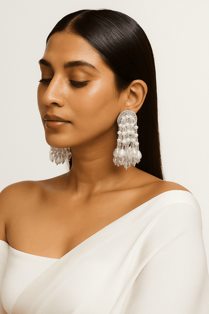 Amara Pearl Fall Handmade Beaded Earrings