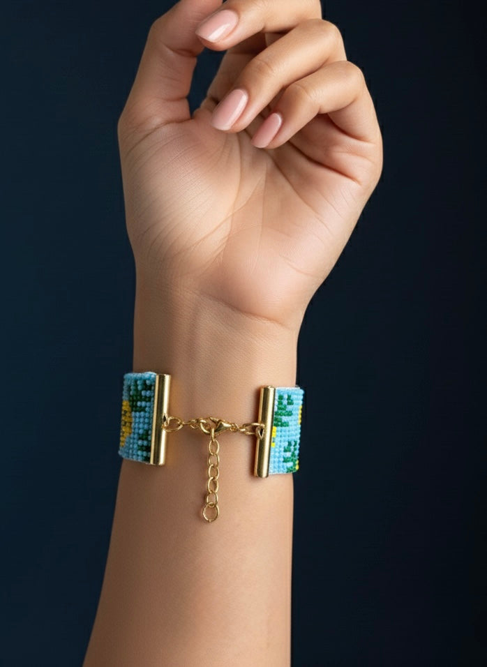 Pineapple Handmade Beaded Bracelet