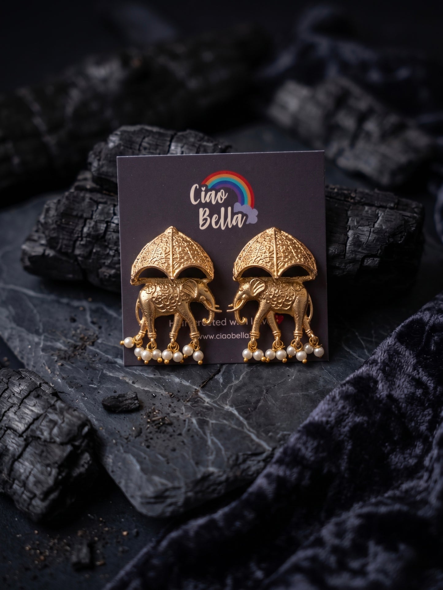 Royal Haathi (Elephant) Handmade Brass Earrings