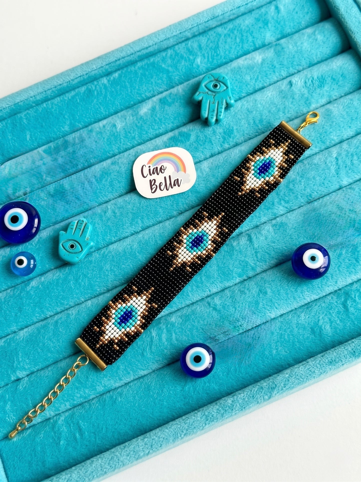 Good Karma Handmade Beaded Evil Eye Bracelet