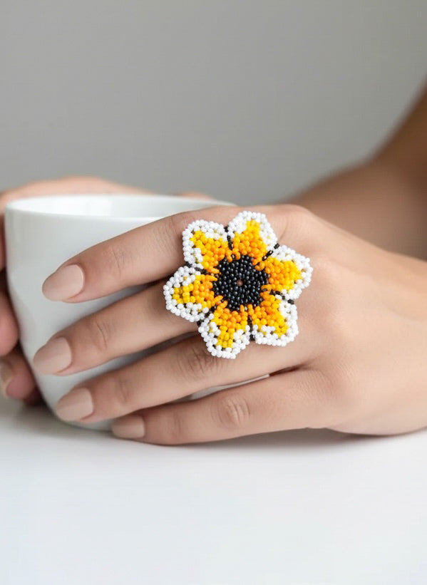 Sun-Kissed Flower Ring