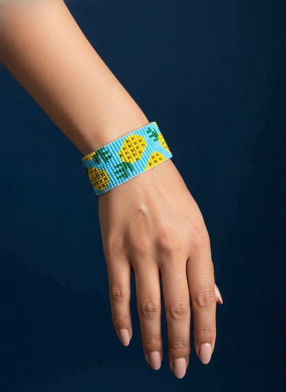 Pineapple Handmade Beaded Bracelet