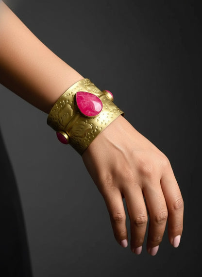 Lily Rose Brass Cuff Bracelet