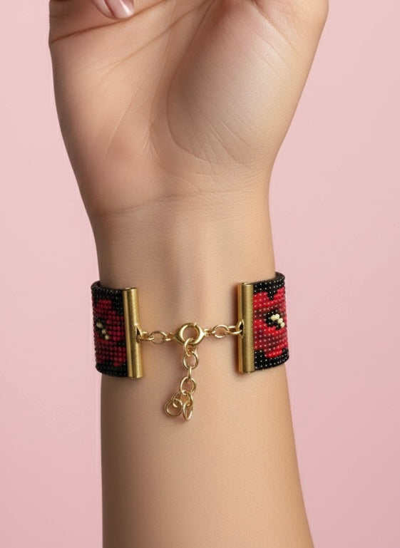 Eternal Rose Handmade Beaded Bracelet