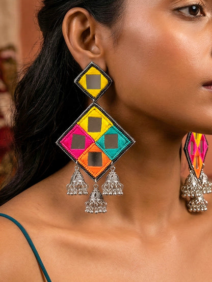 Ranjhana Handmade Beaded Jhumka Earrings