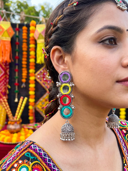 Darpan Handmade Beaded Jhumka Earrings