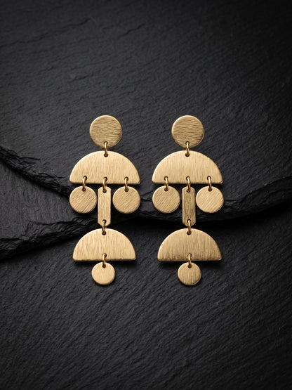 Cosmos Handmade Brass Earrings