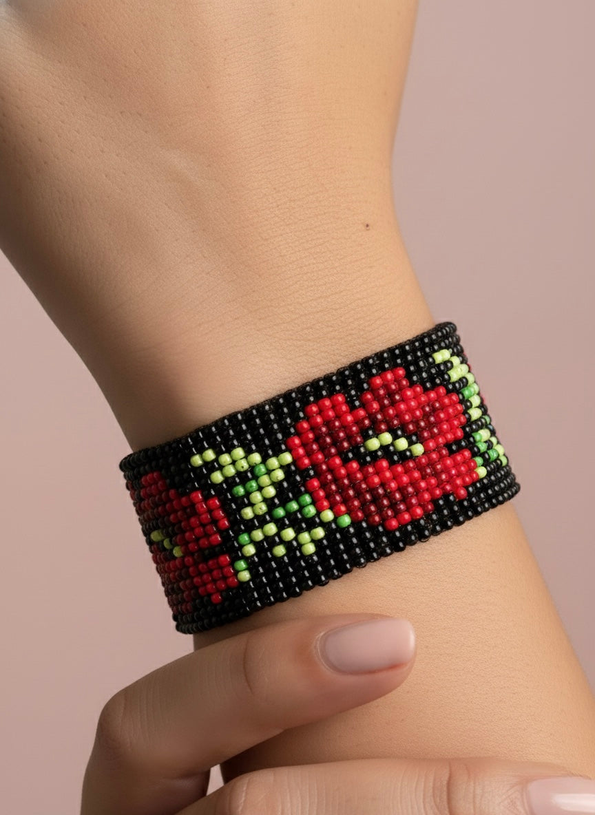 Eternal Rose Handmade Beaded Bracelet