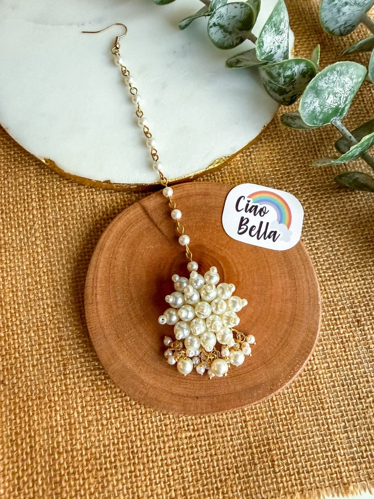 Gul Pearl Handmade Beaded Maangtika
