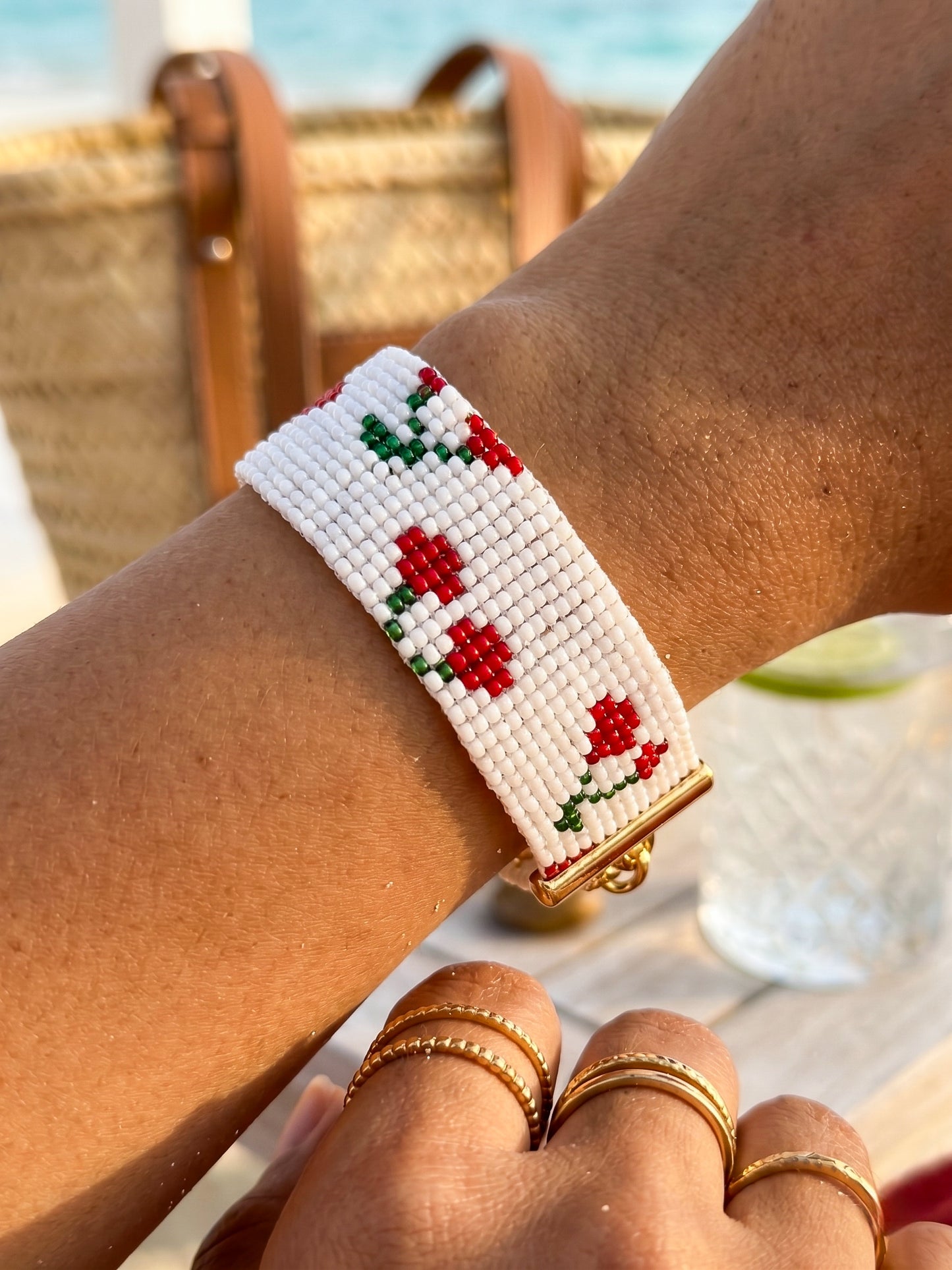 Cherry Picked Handmade Beaded Bracelet