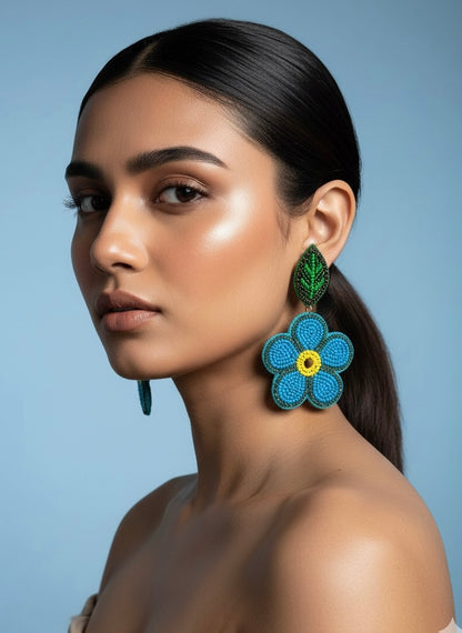 Spring Blossom Handmade Beaded Flower Earring