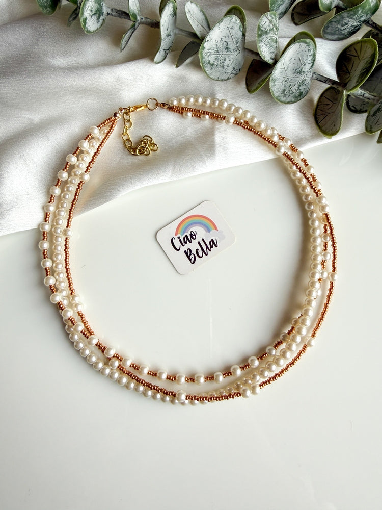 Eva Sleek Pearl Handmade Necklace