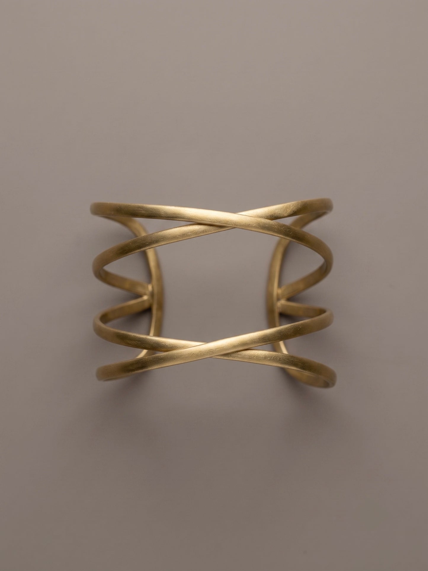 Elina Twist Brass Cuff Bracelet