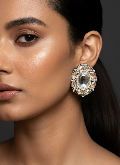 Taara Handmade Beaded Stud Earrings