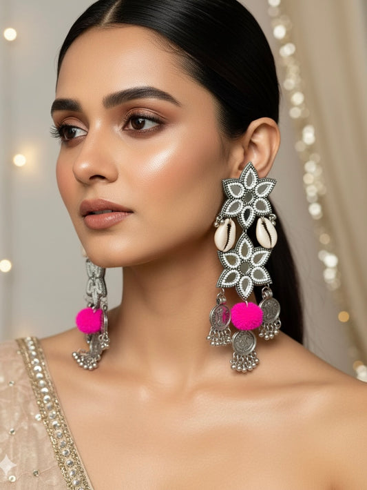 Naaz Mirror Handmade Beaded Earrings