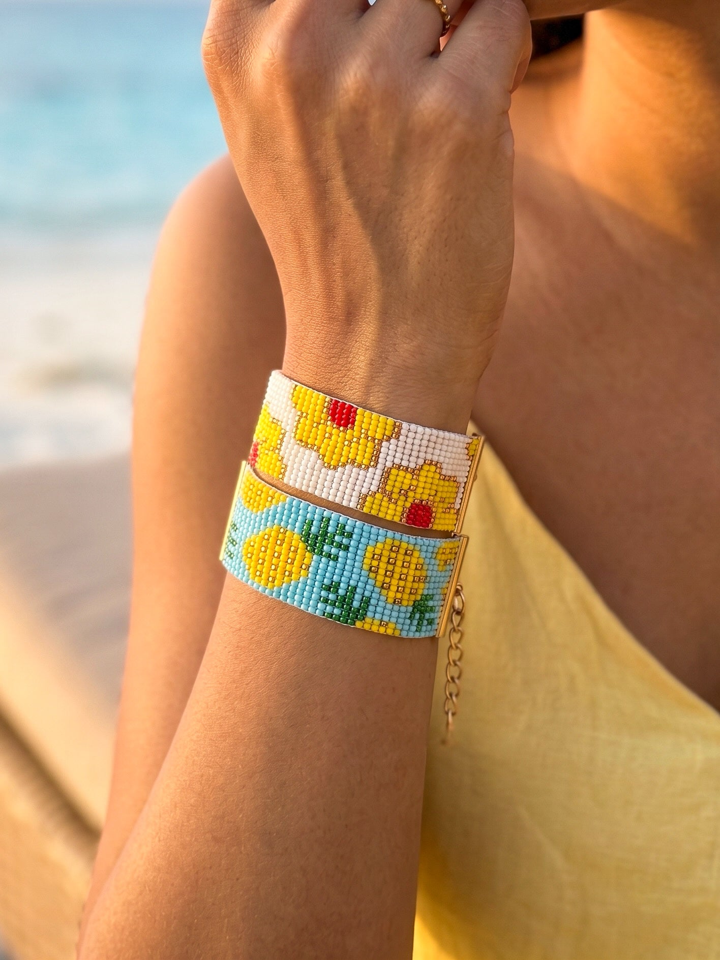 Summer Escape Stack Handmade Beaded Bracelet