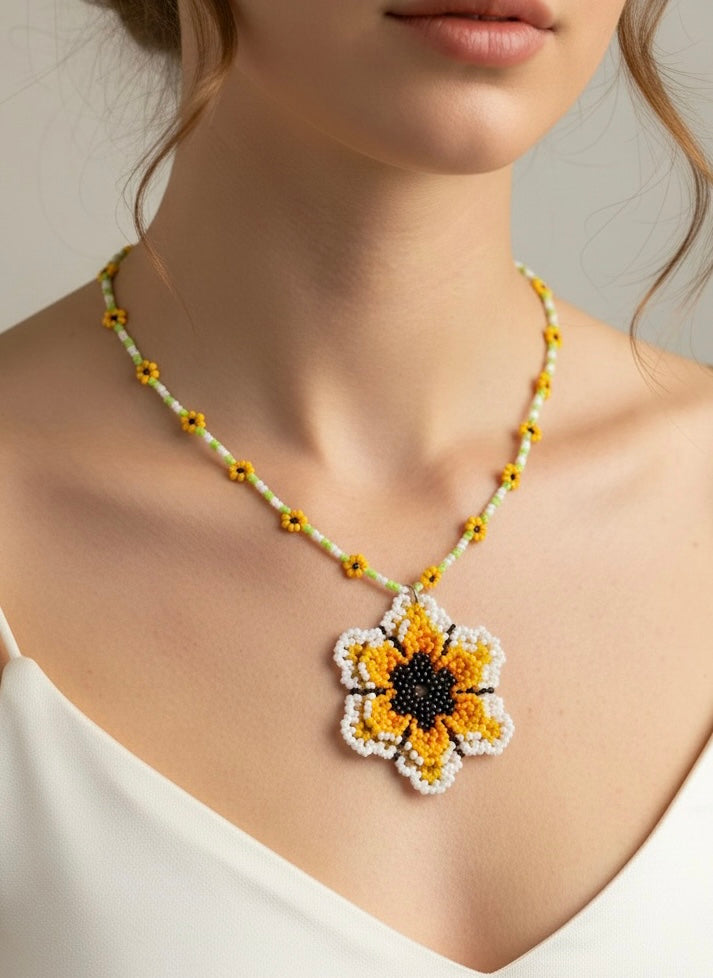 Sun-Kissed Flower Necklace