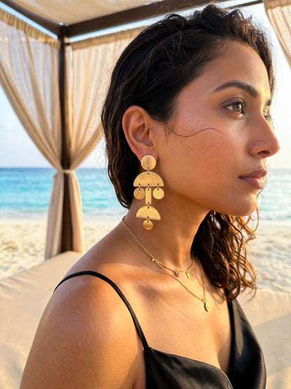 Cosmos Handmade Brass Earrings