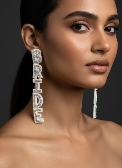 Bella Bride Handmade Beaded Long Earrings