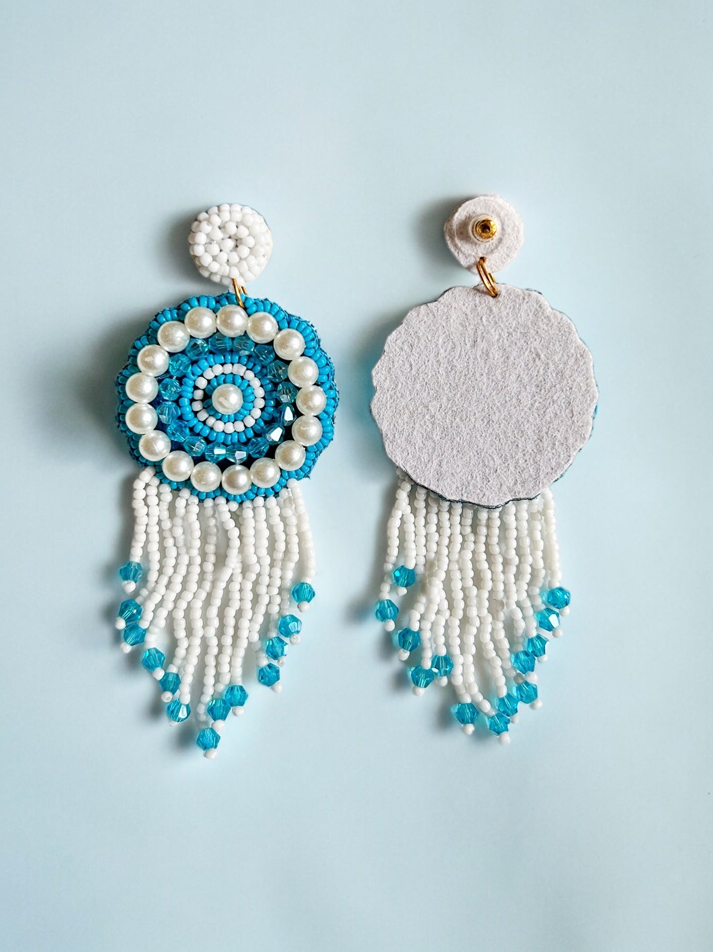 True Blue Tassel Earrings