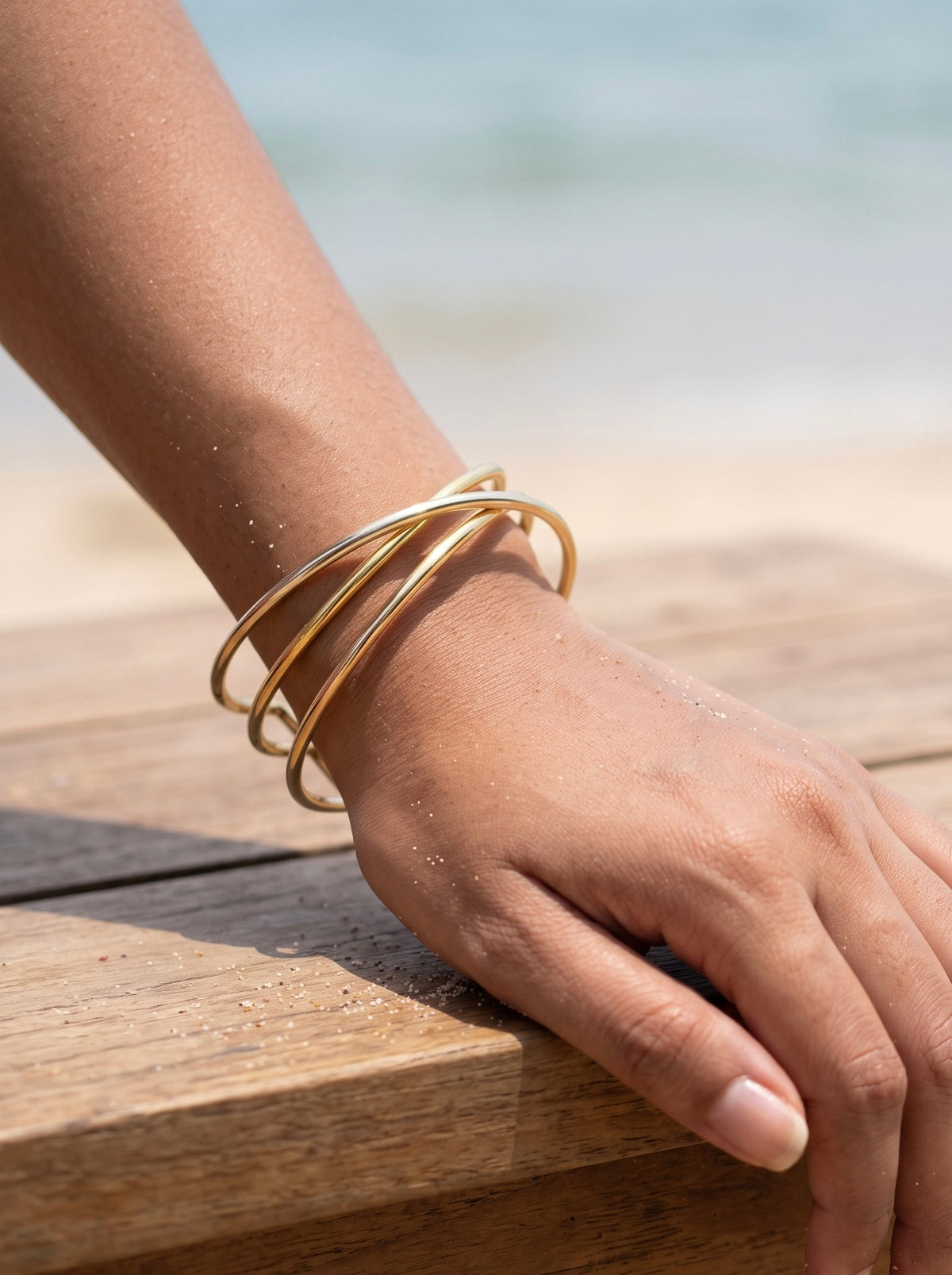 Boho Breeze Handmade Brass Cuff Bracelet