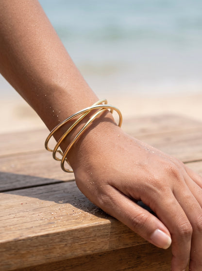 Boho Breeze Handmade Brass Cuff Bracelet