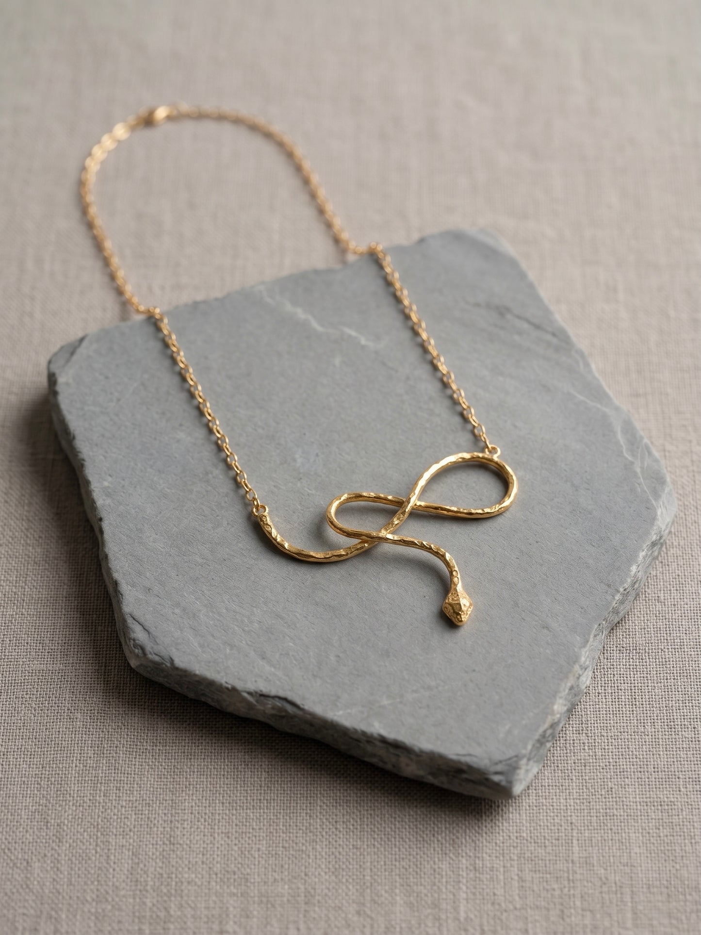 Mystic Snake Brass Necklace