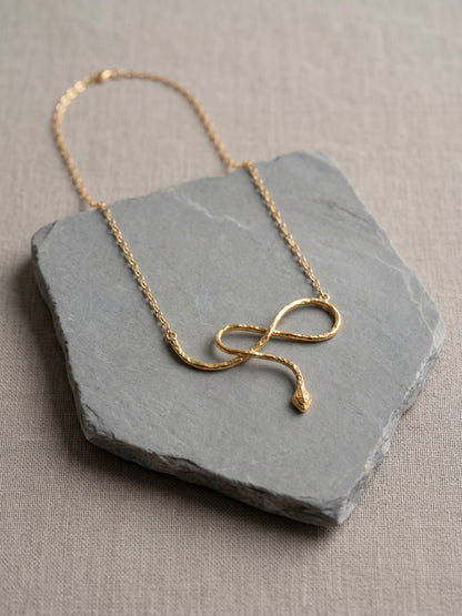 Mystic Snake Brass Necklace