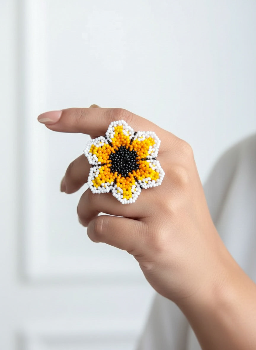 Sun-Kissed Flower Ring