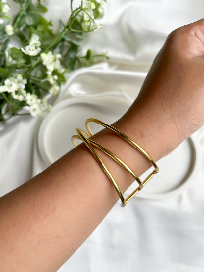 Boho Breeze Brass Cuff Bracelet