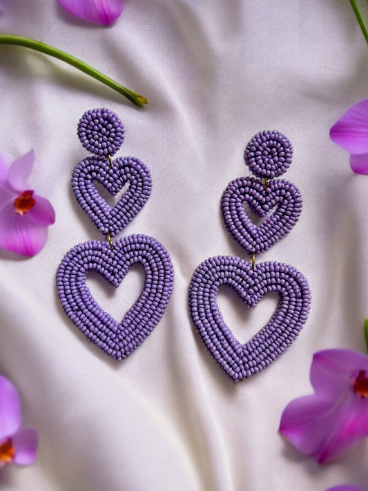 Lilac Lovelight Handmade Beaded Earrings