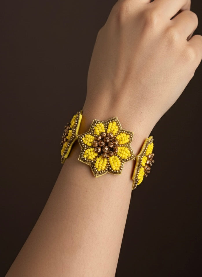 Sunflower Handmade Beaded Bracelet