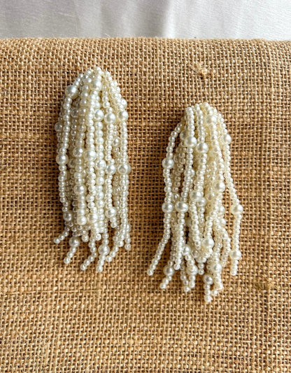 Celeste Pearl Handmade Necklace + Earrings Set - Lavender