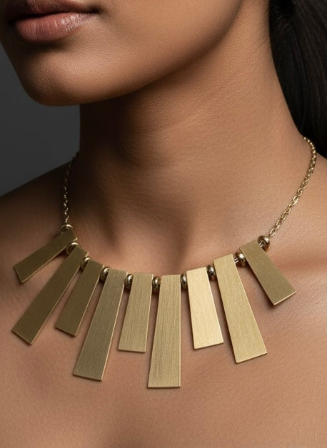 Siena Statement Brass Necklace