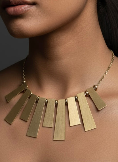 Siena Statement Brass Necklace