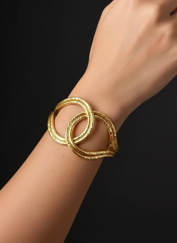Knotty Brass Cuff Bracelet