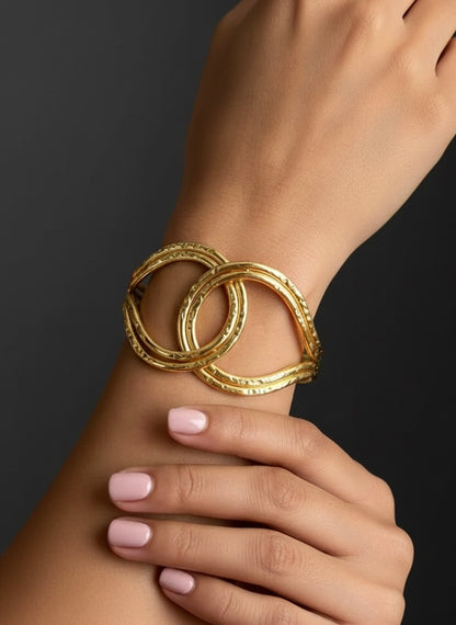 Knotty Brass Cuff Bracelet