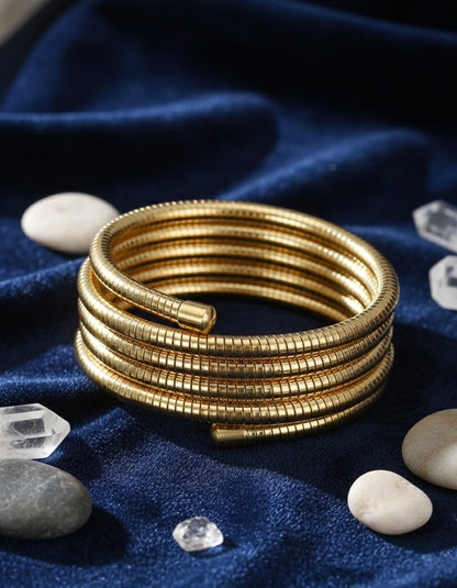 Spiral 304 Stainless Steel Cuff Bracelet