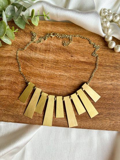 Siena Statement Brass Necklace