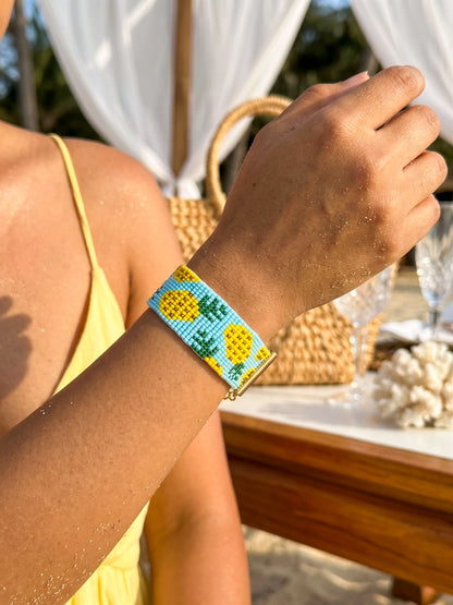 Pineapple Punch Handmade Beaded Bracelet