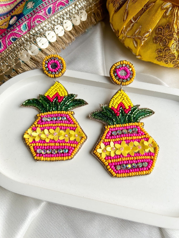 Kalash Handmade Beaded Earrings