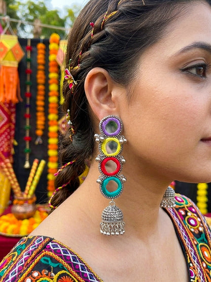 Darpan Handmade Beaded Jhumka Earrings