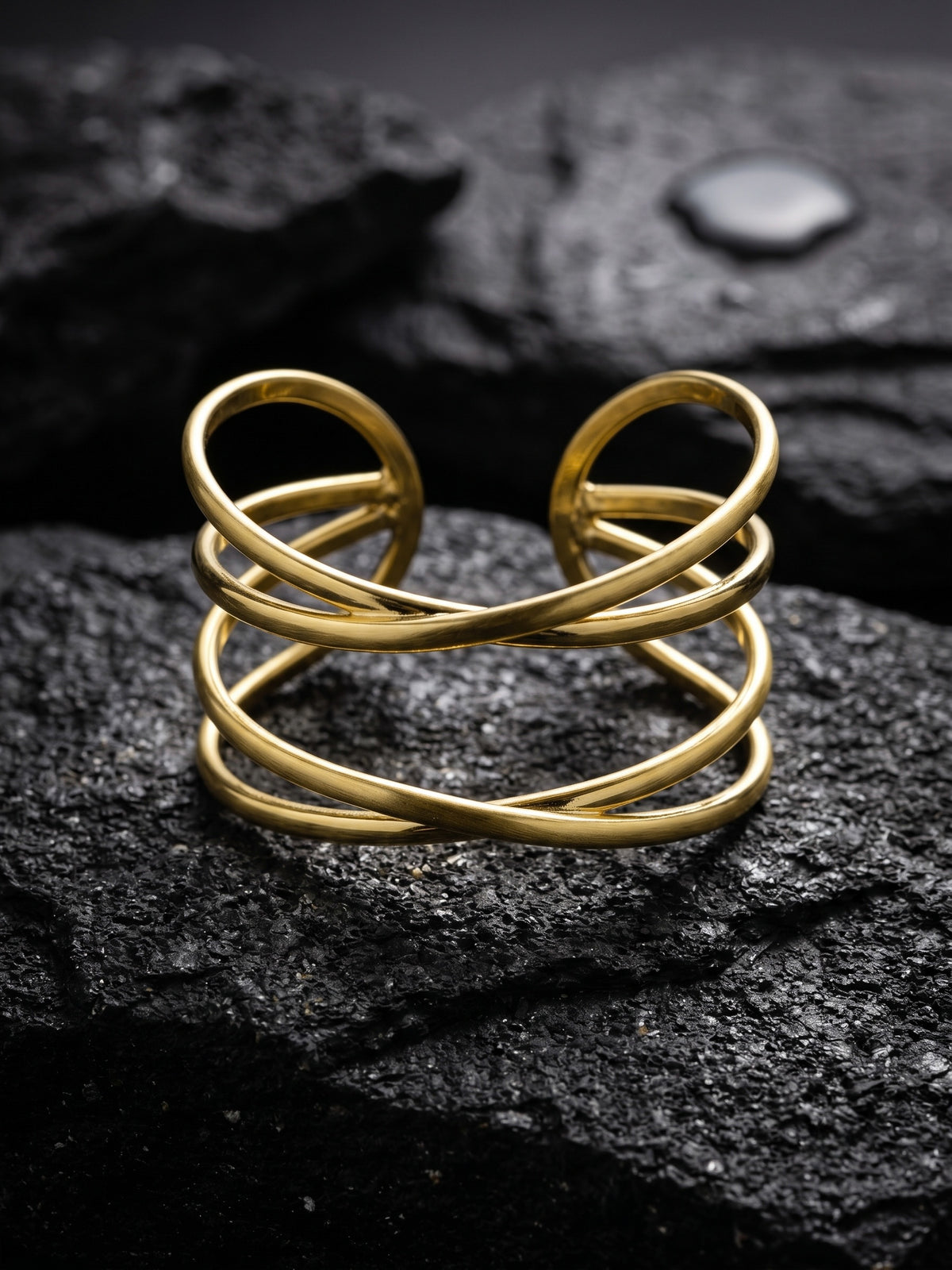 Elina Twist Brass Cuff Bracelet