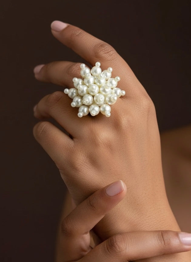 Gul Pearl Handmade Beaded Ring