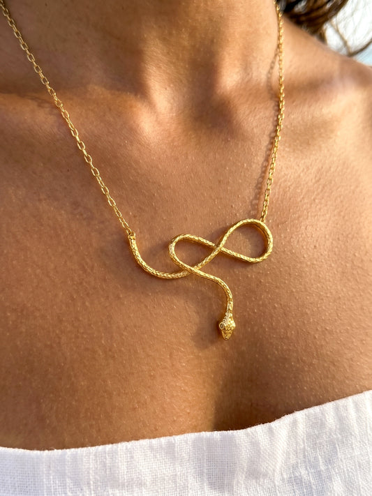 Mystic Snake Brass Necklace