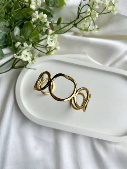 Mystic Circles Brass Cuff Bracelet