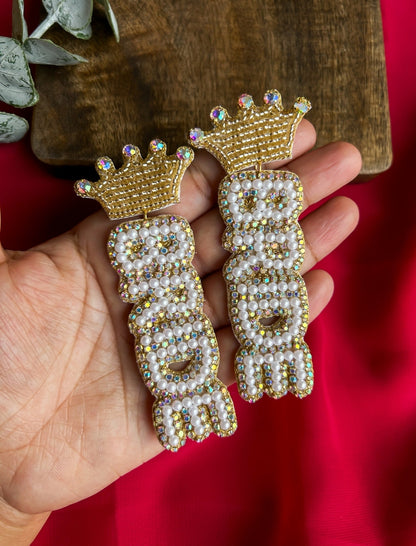 Bride Handmade Beaded Earrings