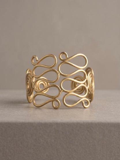 Kira Harmony Brass Cuff Bracelet